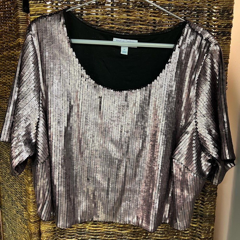 Ashley Nell Tipton for Boutique - Size: 2X Sequence, crop top, Pre-Owned‎
